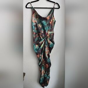 SOLD.PrettyLittleThing Multi-Color Abstract Print Dress
